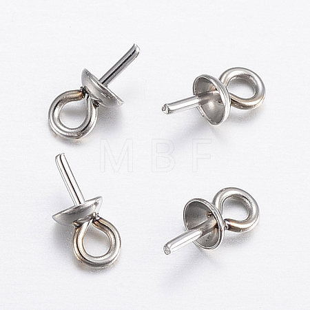 304 Stainless Steel Cup Pearl Peg Bails Pin Pendants X-STAS-H452-01P-1