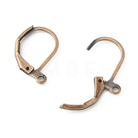 Red Copper Brass Leverback Earring Findings X-EC223-R-1