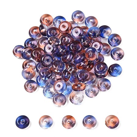 Electroplate Transparent Colours Rainbow Glass Seed Beads SEED-T007-03F-1