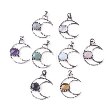 Natural & Synthetic Gemstone Pendants G-F639-07-1