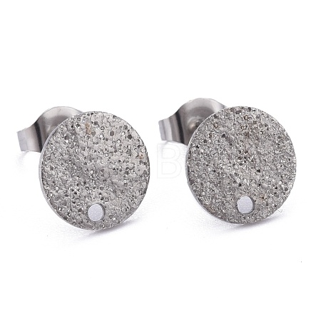 Non-Tarnish 304 Stainless Steel Stud Earring Findings STAS-Z021-B-01P-1
