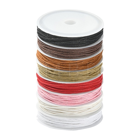 8 Rolls 8 Colors Waxed Cotton Cords YC-YW0001-04-1