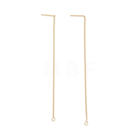 Ion Plating(IP) 304 Stainless Steel Stud Earring Finding X-STAS-E161-07G-1