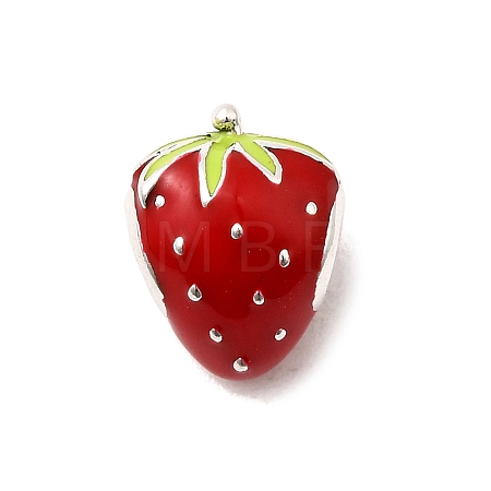 925 Sterling Silver Enamel European Beads STER-Z013-07P-02-1