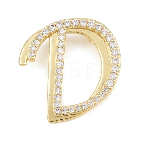Brass Micro Pave Clear Cubic Zirconia Pendants CU-CBA8481-01G-D-1