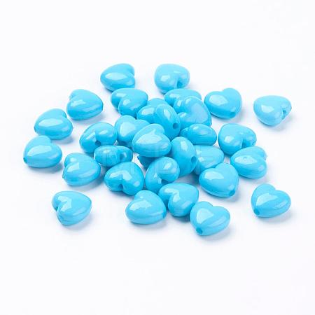 Opaque Acrylic Beads X-SACR-10X11-1-1