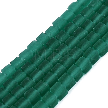 Transparent Frosted Glass Beads Strands GLAA-N072-01A-A09-1