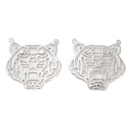 Brass Filigree Animal Pendants KK-G468-37P-1