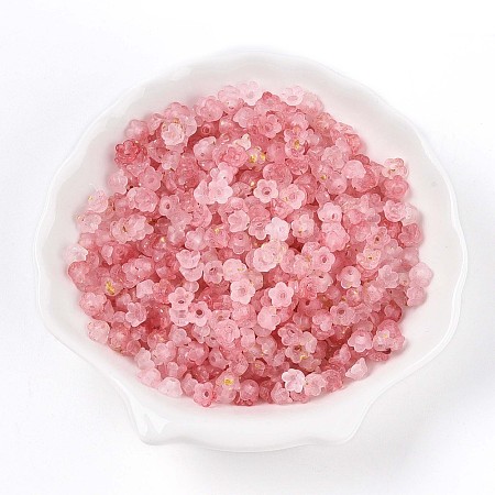 Frosted Transparent Acrylic Beads X-OACR-N137-72E-1