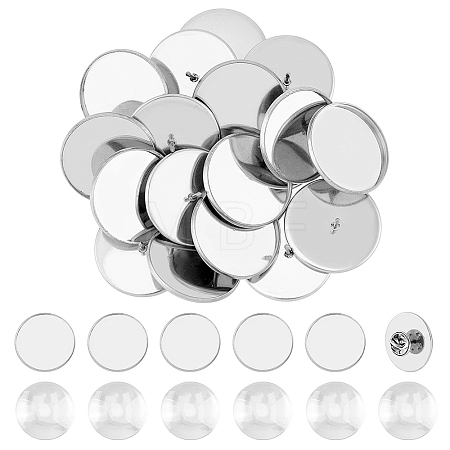 DIY Blank Dome Brooch Making Kit STAS-DC0015-37-1