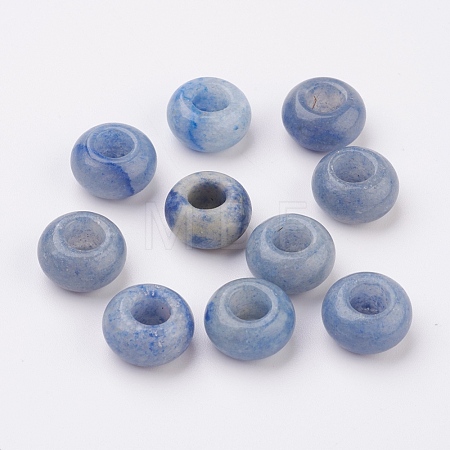 Dyed & Heated Natural Blue Aventurine European Beads G-G740-14x8mm-18-1