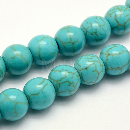 Synthetic Turquoise Beads Strands X-TURQ-F007-01B-4mm-1
