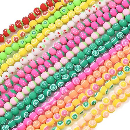 Handmade Polymer Clay Beads Strands PY-CBAEC33-02-1