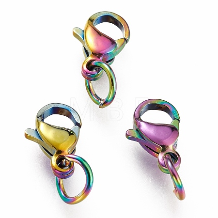 Ion Plating(IP) 304 Stainless Steel Lobster Claw Clasps LS-STAS-G240-01A-C-1