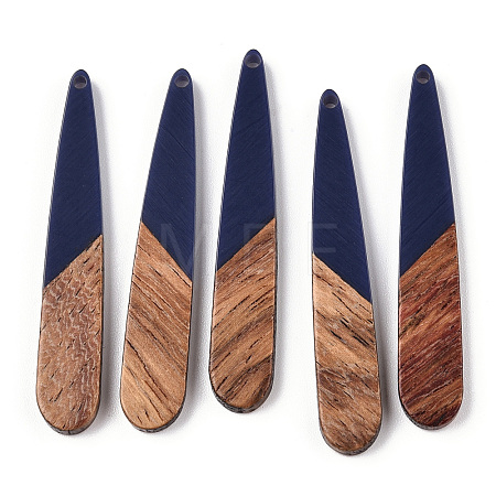 Resin & Walnut Wood Pendants RESI-S358-40P-1