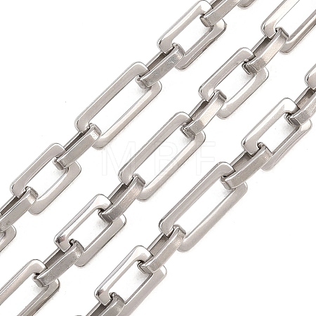 201 Stainless Steel Rectangle Link Chains Chains CHS-F024-06P-1
