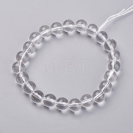 Natural Quartz Crystal Stretch Bracelets X-G-N0268-02-1