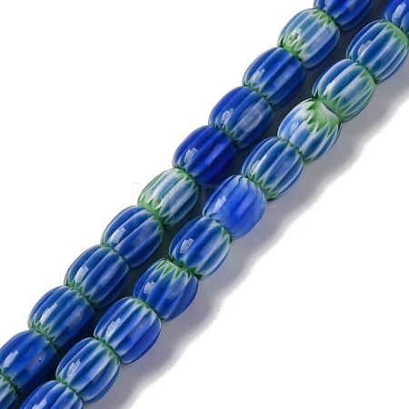 Handmade Lampwork Chevron Beads Strands LAMP-K041-01A-21-1
