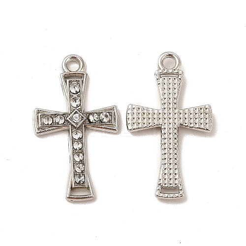 Alloy with Crystal Rhinestone Pendants ALRI-M019-04P-1