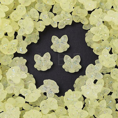 Frosted Transparent Acrylic Beads OACR-P029-18B-03-1