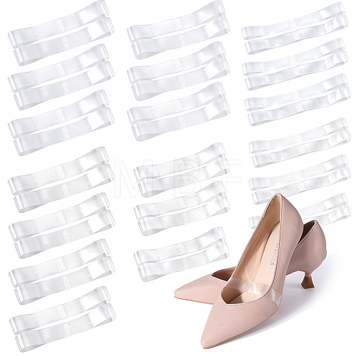 CRASPIRE 30 Pairs 6 Style Transparent TPU Anti-Loose Shoelace for High-heeled Shoes FIND-CP0001-97-1