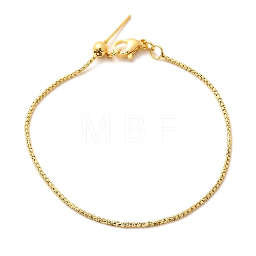 Brass Box Chain Bracelets for Women BJEW-G735-15G-02-1