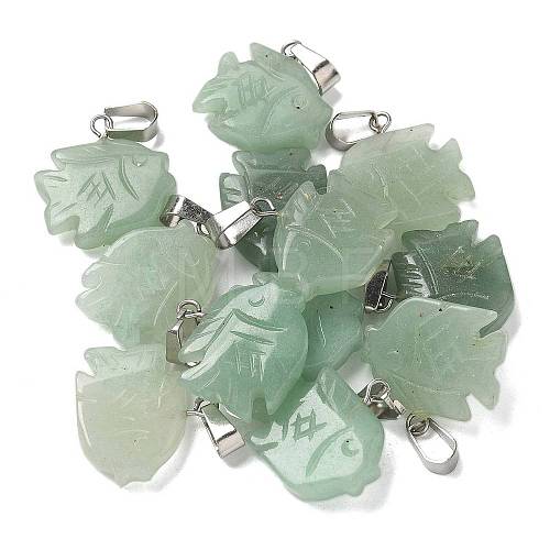 Natural Green Aventurine Pendants G-B127-16P-03-1