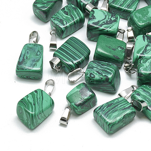 Synthetic Malachite Pendants G-T085-04-1