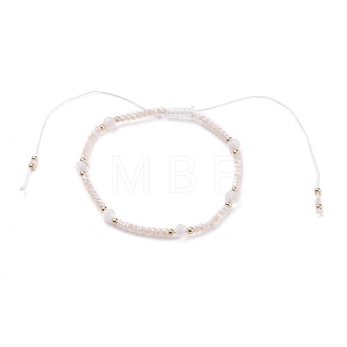 Adjustable Nylon Cord Braided Bead Bracelet BJEW-JB05683-05-1