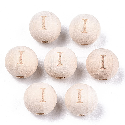 Unfinished Natural Wood European Beads WOOD-S045-143A-01I-1