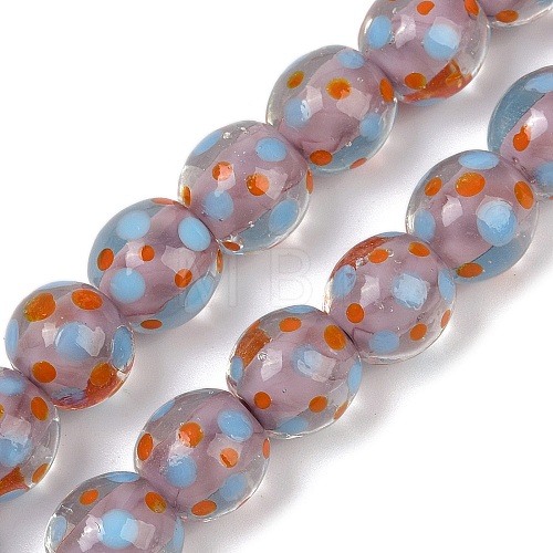 Handmade Lamword Beads Strands LAMP-P069-01A-07-1