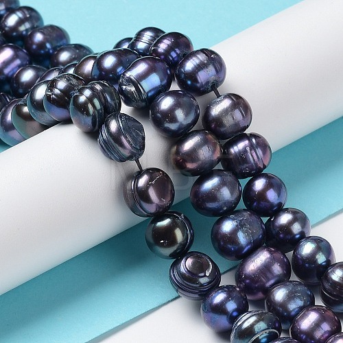 Natural Cultured Freshwater Pearl Dyed Beads Strands PEAR-P005-03A-01-1