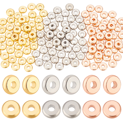   150Pcs 3 Colors Brass Spacer Beads KK-PH0006-57-1