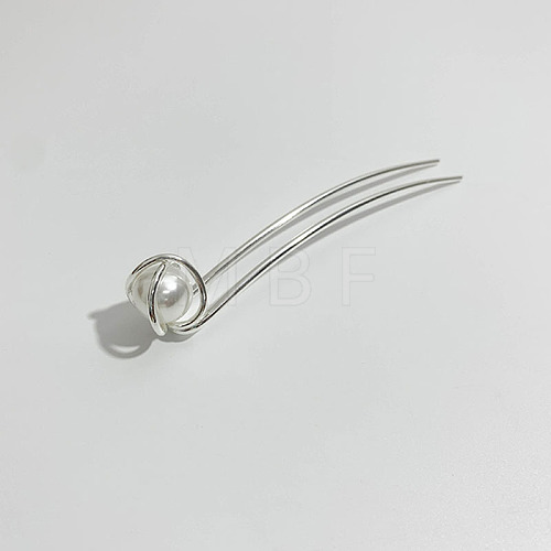 Metal Pearl U-shaped Hairpin for Simple and Modern Hairstyling - Lazy and Cool Hair Accessory for Women. ST9601040-1