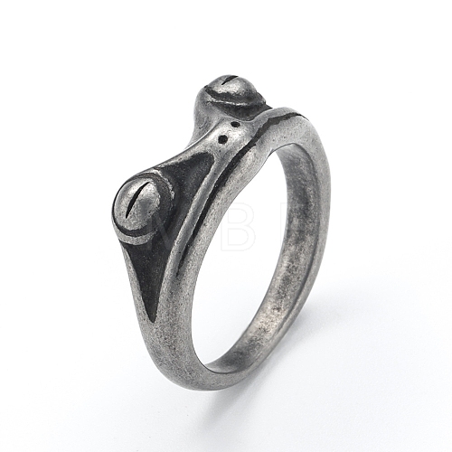 Titanium Steel Frog Finger Rings PW-WGF4234-01-1