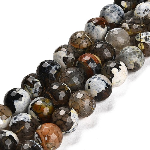 Natural Fire Crackle Agate Beads Strands G-L595-A02-01D-1