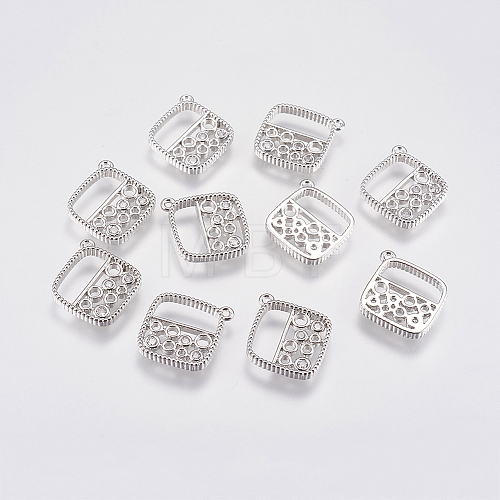 Brass Micro Pave Cubic Zirconia Charms KK-A144-039P-1