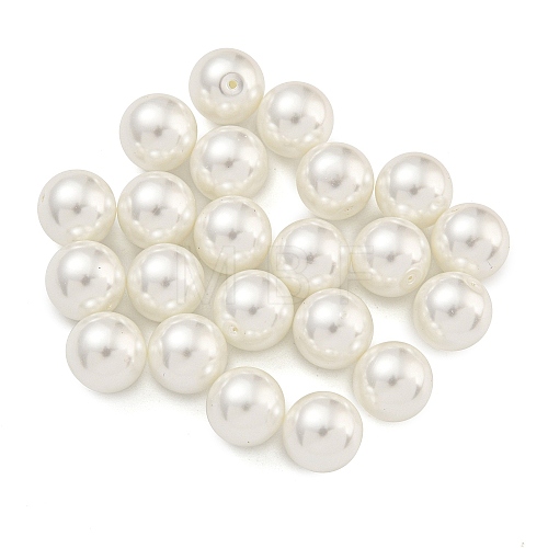 Baking Painted Pearlized Glass Pearl Round Beads HY-S004-01D-1