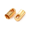 Brass Cord Ends KK-C157-10B-G-2
