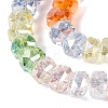 Electroplate Transparent Glass Beads Strands EGLA-N022-15A-B01-3