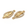 Alloy Connector Charms with Crystal Rhinestone FIND-H039-26KCG-2