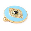 Real 18K Gold Plated Brass Micro Pave Cubic Zirconia Pendants ZIRC-L100-084G-01-4