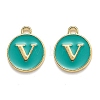 Golden Plated Alloy Enamel Charms ENAM-Q437-15V-1