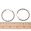 Alloy Enamel Hoop Earrings EJEW-H173-05G-3