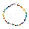 7 Chakra Natural & Synthetic Gemstone Beaded Necklaces NJEW-JN06634-3