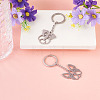2Pcs 2 Styles 201 Stainless Steel Keychains KEYC-TAD0001-15C-4