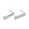 Non-Tarnish 304 Stainless Ear Stud Components STAS-M274-012A-P-2