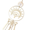 Brass Butterfly Eye Pendant Decoration HJEW-TA00225-4