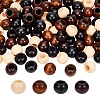 160Pcs 4 Colors Wood Beads WOOD-NB0002-92-1
