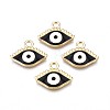 Light Gold Plated Alloy Enamel Pendants ENAM-T009-87A-RS-1